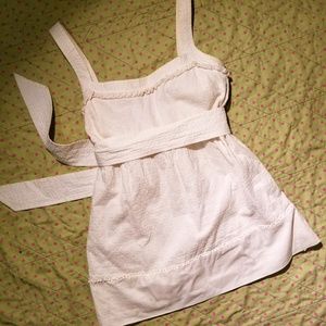 Juicy Couture Cream Eyelet Tank Top Tunic